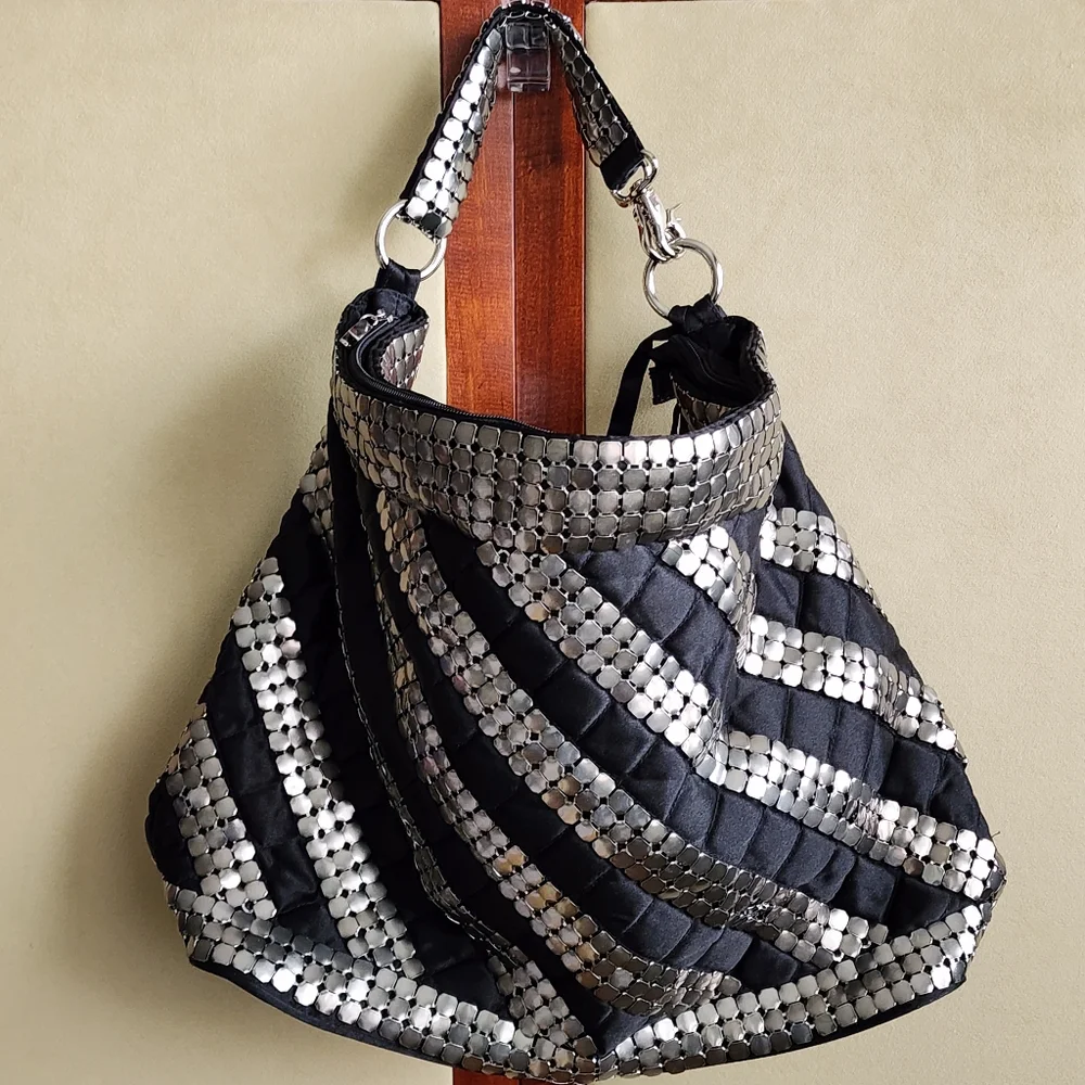 SHIH SHIH Black Silver Studded Bag
